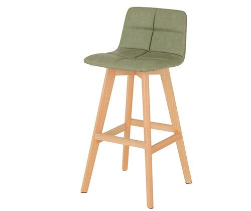 Student Green faux leather bar stool