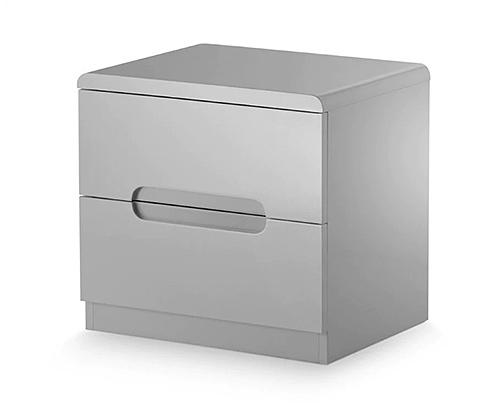 Stunning high gloss bedside cabinet in grey