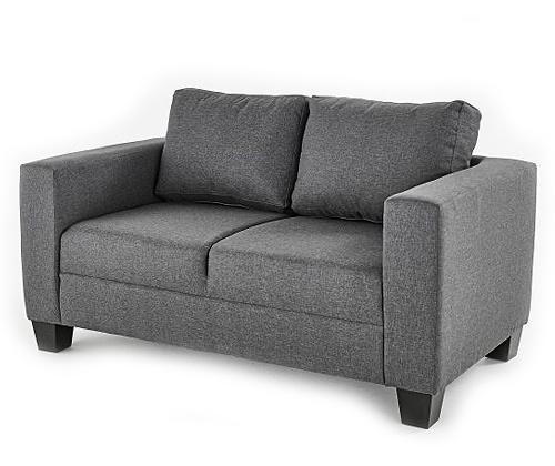 Affordable 2 Seater Grey Fabric Sofa for Student Apartments / Housing