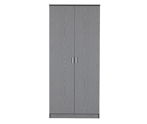 2 Door Grey Wardrobe for student budget furniture